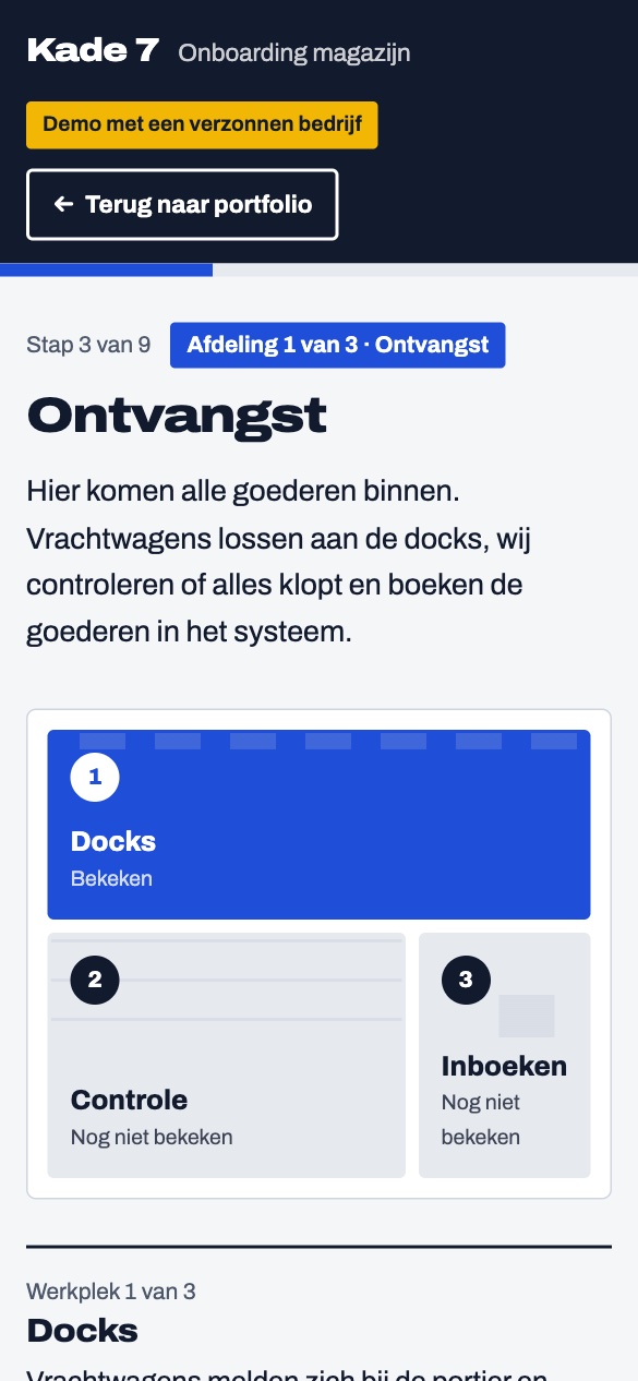 De rondleiding op een telefoon